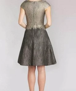 Gia Franco 12151 - Patterned A-Line Cocktail Dress