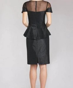 Gia Franco 12156 - Illusion Jewel Peplum Cocktail Dress