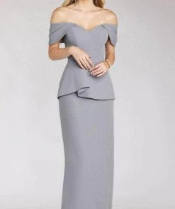 Gia Franco 12201 - Sweetheart Peplum Column Formal Gown