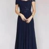 Gia Franco 12209 - Refined Cap Sleeved Evening Dress 1 Gia Franco 12209 - Refined Cap Sleeved Evening Dress