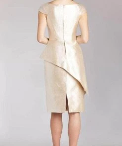 Gia Franco 12212 - Metallic Cap Sleeve Formal Dress