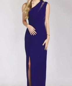 Gia Franco 12213 - One Shoulder Illusion Evening Dress