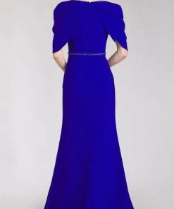 Gia Franco 12215 - Draped V-Neck Evening Dress