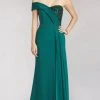 Gia Franco 12216 - Pleated Off Shoulder Evening Gown