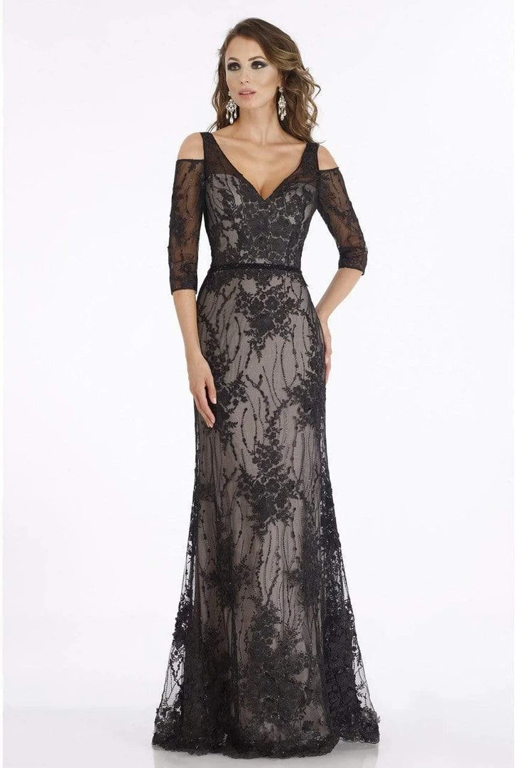 Gia Franco - 12904 Applique Plunging V-neck Trumpet Dress 3 Gia Franco - 12904 Applique Plunging V-neck Trumpet Dress