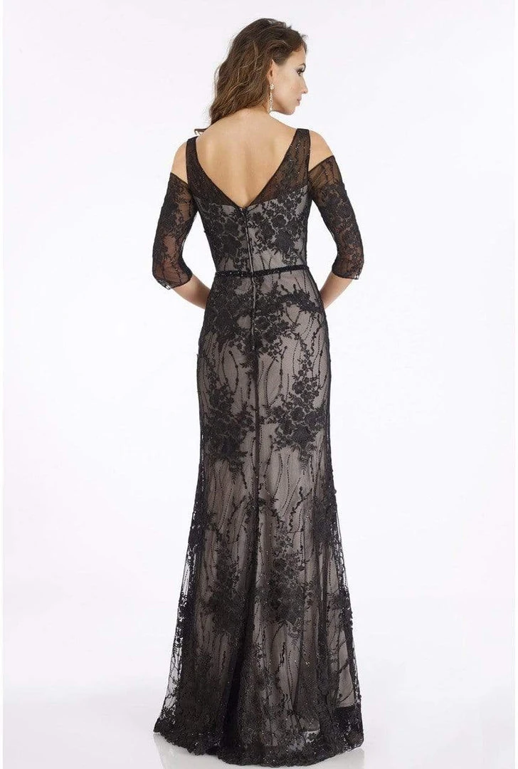 Gia Franco - 12904 Applique Plunging V-neck Trumpet Dress 4 Gia Franco - 12904 Applique Plunging V-neck Trumpet Dress