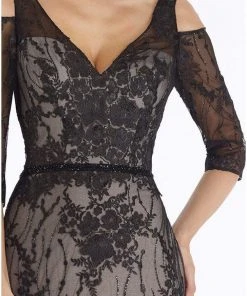 Gia Franco - 12904 Applique Plunging V-neck Trumpet Dress 7 Gia Franco - 12904 Applique Plunging V-neck Trumpet Dress