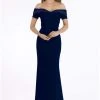 Gia Franco - 12916 Off-Shoulder Pleated Evening Gown