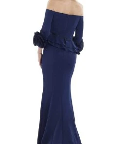 Gia Franco - 12983 Ruffled Off Shoulder Trumpet Gown