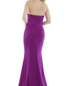 Gia Franco - 12984 Seamed Asymmetrical Mermaid Gown