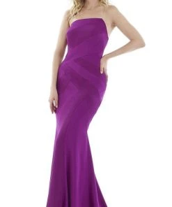 Gia Franco - 12984 Seamed Asymmetrical Mermaid Gown