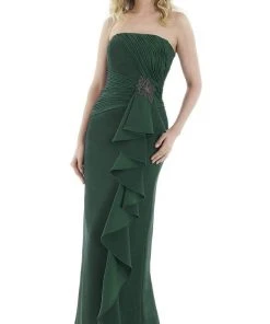 Gia Franco - 12985 Strapless Pleated Sheath Dress