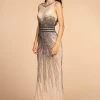 GLS By Gloria - GL2555 Bejeweled Illusion Jewel Mermaid Gown