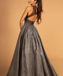 GLS By Gloria - GL2631 Glitter High Neck Evening Gown 11 GLS By Gloria - GL2631 Glitter High Neck Evening Gown