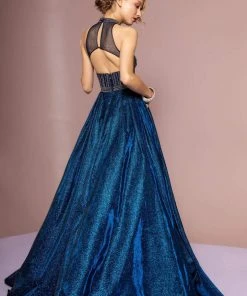 GLS By Gloria - GL2631 Glitter High Neck Evening Gown 15 GLS By Gloria - GL2631 Glitter High Neck Evening Gown