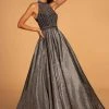 GLS By Gloria - GL2631 Glitter High Neck Evening Gown