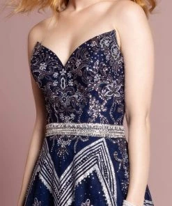 GLS By Gloria - GL2649 Strapless Embellished A-line Gown 8 GLS By Gloria - GL2649 Strapless Embellished A-line Gown