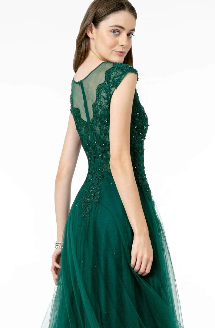 GLS By Gloria - GL2882 Beaded Embroidered Mesh A-Line Long Dress 6 GLS By Gloria - GL2882 Beaded Embroidered Mesh A-Line Long Dress