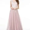 GLS By Gloria - GL2886 Embroidered Scoop Neck A-Line Gown