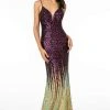 GLS By Gloria - GL2899 Deep V-Neck Allover Sequin Mermaid Gown