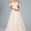 GLS By Gloria - GL2937 Embroidered Off The Shoulder A-line Gown