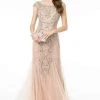 GLS By Gloria - GL2945 Embellished Bateau Trumpet Dress