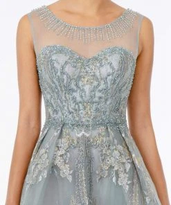 GLS By Gloria - GL2980 Embroidered Scoop Neck A-Line Dress 8 GLS By Gloria - GL2980 Embroidered Scoop Neck A-Line Dress