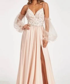 GLS By Gloria GL3005 - Sleeveless Deep V-neck Long Gown