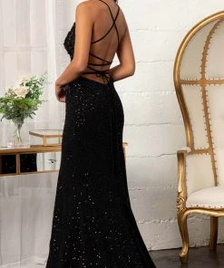 GLS By Gloria GL3006 - Sleeveless Plunging V-neck Evening Gown 11 GLS By Gloria GL3006 - Sleeveless Plunging V-neck Evening Gown