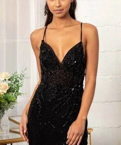 GLS By Gloria GL3006 - Sleeveless Plunging V-neck Evening Gown