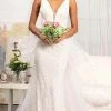 GLS By Gloria GL3014 - Sleeveless V-Neck Wedding Dress 2 GLS By Gloria GL3014 - Sleeveless V-Neck Wedding Dress