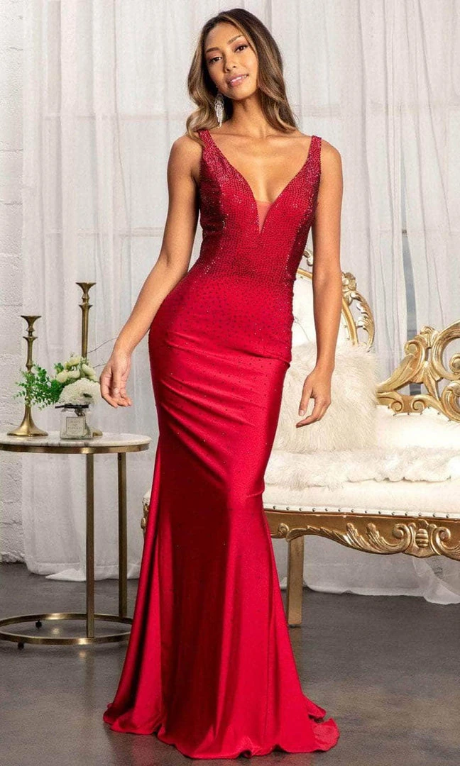 GLS By Gloria GL3037 - Plunging V-Neck Wide Open V-Back Mermaid Dress 7 GLS By Gloria GL3037 - Plunging V-Neck Wide Open V-Back Mermaid Dress