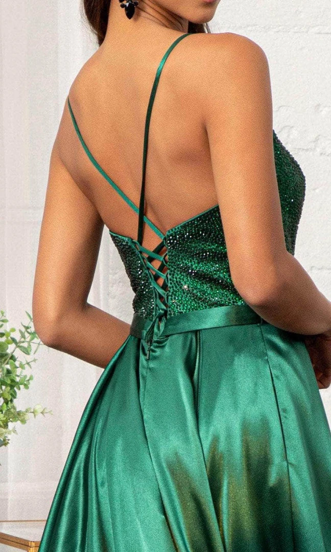 GLS By Gloria GL3040 - V-Neck Satin Formal Gown 7 GLS By Gloria GL3040 - V-Neck Satin Formal Gown