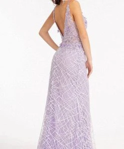 GLS By Gloria GL3042 - Deep V-Neck Sleeveless Evening Gown 11 GLS By Gloria GL3042 - Deep V-Neck Sleeveless Evening Gown