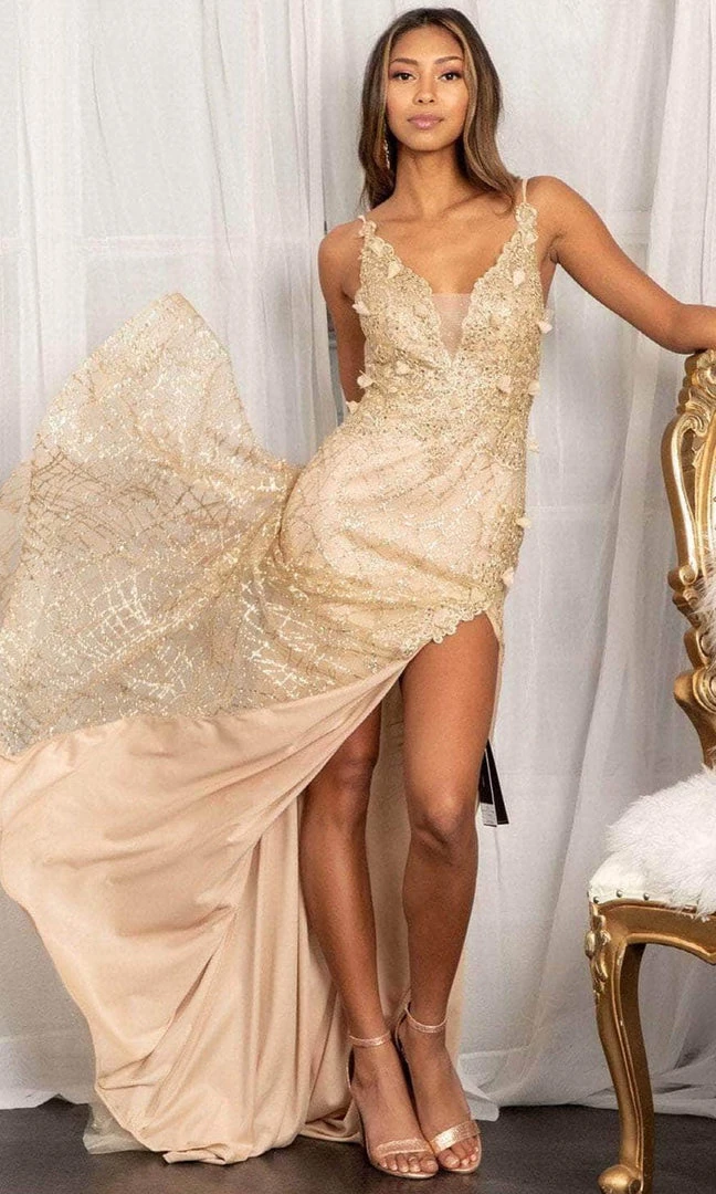 GLS By Gloria GL3042 - Deep V-Neck Sleeveless Evening Gown 9 GLS By Gloria GL3042 - Deep V-Neck Sleeveless Evening Gown