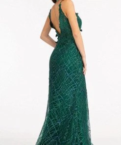 GLS By Gloria GL3042 - Deep V-Neck Sleeveless Evening Gown 13 GLS By Gloria GL3042 - Deep V-Neck Sleeveless Evening Gown