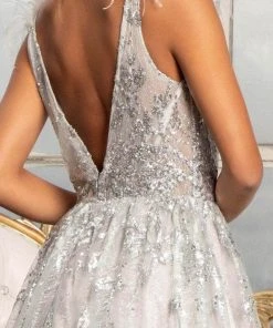 GLS By Gloria GL3048 - Sleeveless Feather A-line Dress