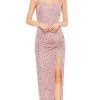 Ieena Duggal 11279 - Halter Neck Sequined Evening Dress
