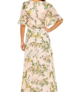 Ieena Duggal 11320 - V-Neck Floral Dress