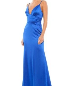 Ieena Duggal - 26264I Romantic Plunging Neck Sleeveless Sheath Gown