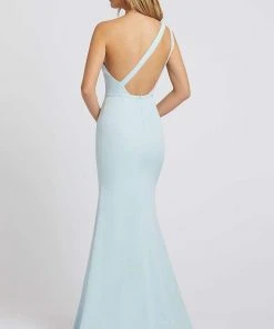 Ieena Duggal - 26266I Asymmetrical Strapped Open Back Gown