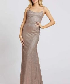 Ieena Duggal - 26330I Shimmer Scoop Neck Backless Mermaid Evening Gown