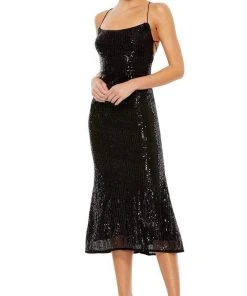 Ieena Duggal - 26480 Fitted Bodice Open Back Full Sequin Midi Dress 9 Ieena Duggal - 26480 Fitted Bodice Open Back Full Sequin Midi Dress