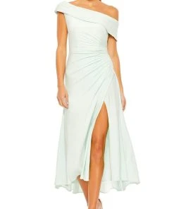 Ieena Duggal - 26484 Asymmetric Neckline Fitted Bodice A-Line Dress