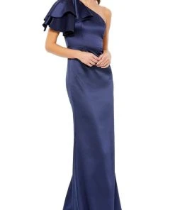 Ieena Duggal - 26521 Flutter Sleeve One Shoulder Gown