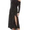Ieena Duggal - 26551I Draped Long Sleeve Sequin Dress 2 Ieena Duggal - 26551I Draped Long Sleeve Sequin Dress