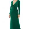 Ieena Duggal - 26573 Long Sleeve V-Neck Sheath Gown 2 Ieena Duggal - 26573 Long Sleeve V-Neck Sheath Gown