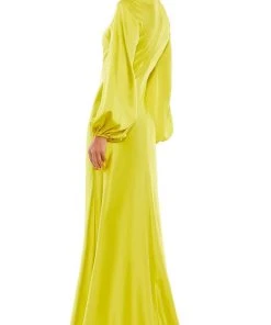 Ieena Duggal 26575 - Bishop Sleeve Satin Evening Gown | Couture Candy