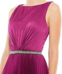 Ieena Duggal 26610 - Sleeveless With Belt Long Dress