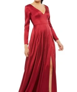 Ieena Duggal - 26613 Long Sleeves Pleated Gown 7 Ieena Duggal - 26613 Long Sleeves Pleated Gown